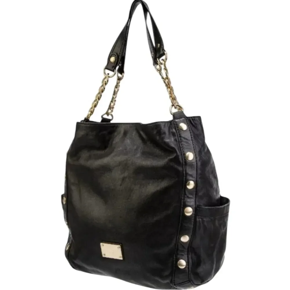 Michael Kors Astor large studded leather tote bag black pebbled leather - Picture 2 of 14